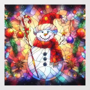 Weihnachtsglasfenster verkleidet fensteraufkleber