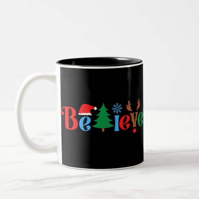 Weihnachtsglaube Zweifarbige Tasse (Links)