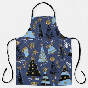 Weihnachtsglitter: Vintage-Muster Schürze