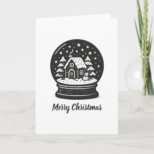 Weihnachtsglobe Karte (Vorderseite)