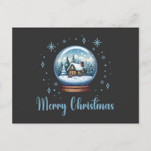 Weihnachtsglobus Schnee Magie Feiertagspostkarte