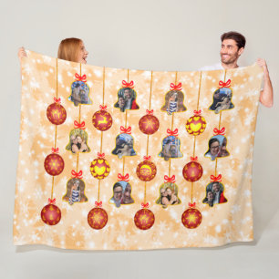 Weihnachtsglocke & Ball Ornamente 6 Fotos L-Peach Fleecedecke