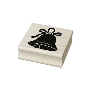 Weihnachtsglocke in der Schwarzen Silhouette Gummistempel
