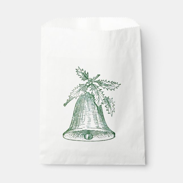 Weihnachtsglocke mit Holly Geschenktütchen (Vorderseite)