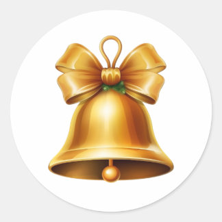 Weihnachtsglocke Runder Aufkleber