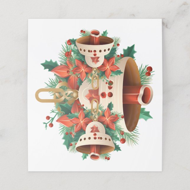 Weihnachtsglocke Treuekarte (Außenseite Aufgefaltet)