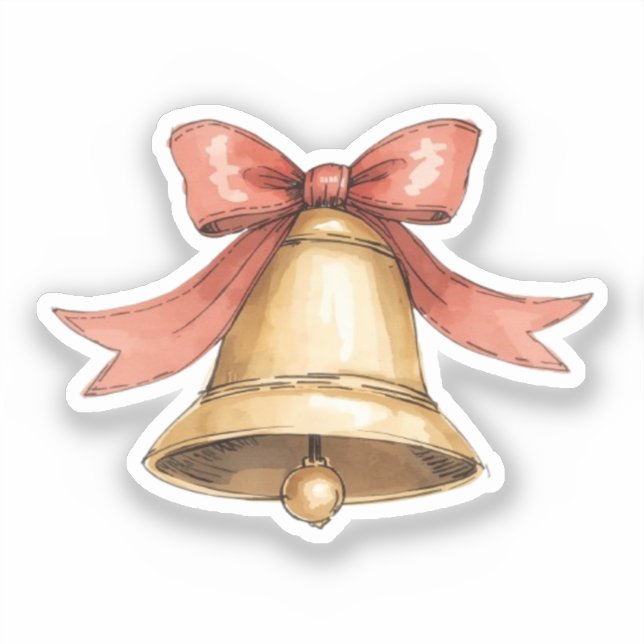 Weihnachtsglocken-Aufkleber Aufkleber (Vorderseite)