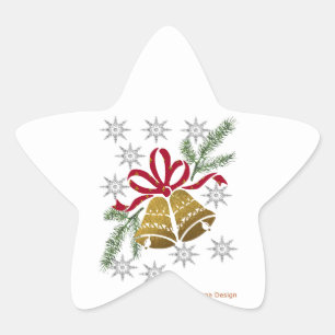 Weihnachtsglocken-Aufkleber Stern-Aufkleber