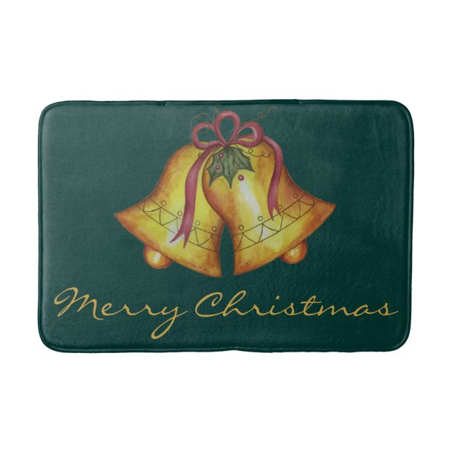Weihnachtsglocken Badezimmer Rug Mat Dekoration Badematte (Vorderseite)
