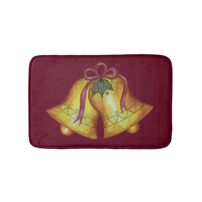 Weihnachtsglocken Bath Mat Bad Rug Dekoration Badematte (Vorderseite)