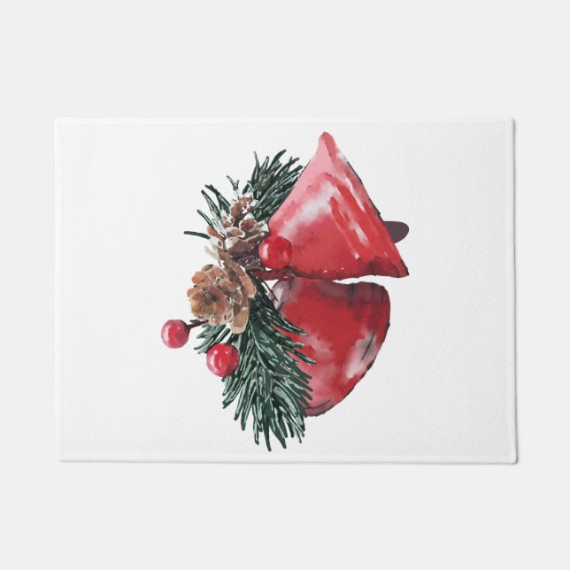 Weihnachtsglocken Bath Mat (Mittel) Fußmatte (Vorderseite)