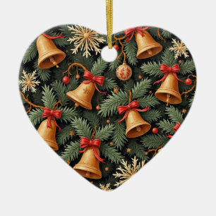 Weihnachtsglocken, Dekoratives Muster. Keramik Ornament