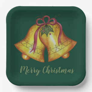 Weihnachtsglocken Feierparty Papierplatten Pappteller