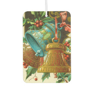 Weihnachtsglocken, festliche Vintage-Grußkarte Autolufterfrischer