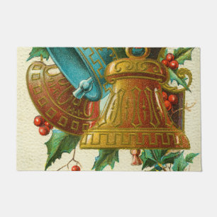 Weihnachtsglocken, festliche Vintage-Grußkarte Fußmatte