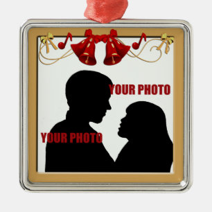 Weihnachtsglocken Foto Rahmen Premium Ornament