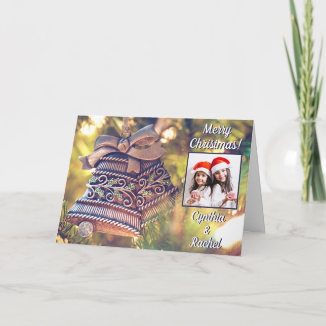 Weihnachtsglocken - Foto- und Textgrusskarte Feiertagskarte (Vorderseite)