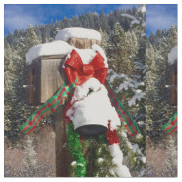 Weihnachtsglocken im Gebirge Stoff