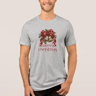 Weihnachtsglocken mit individuellem Foto Tri-Blend Shirt