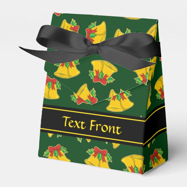 Weihnachtsglocken Muster Geschenkschachtel (Vorderseite)