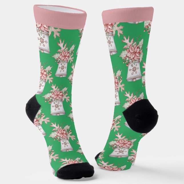 Weihnachtsglocken-Muster-Socken Socken (Von Creator hochgeladen)