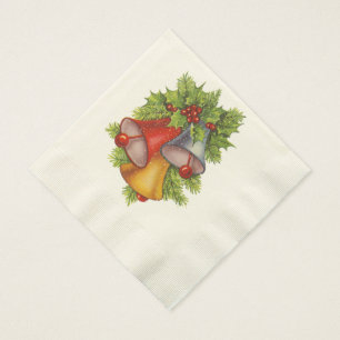 Weihnachtsglocken-Papier-Tischservietten Serviette