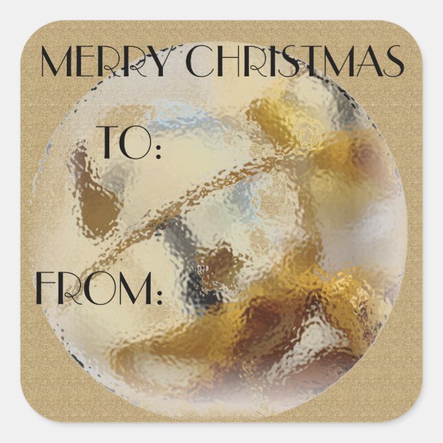 Weihnachtsglocken Quadratischer Aufkleber (Vorderseite)