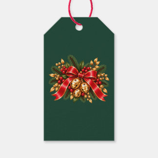 Weihnachtsglocken Roter Schleife Festlich Geschenkanhänger