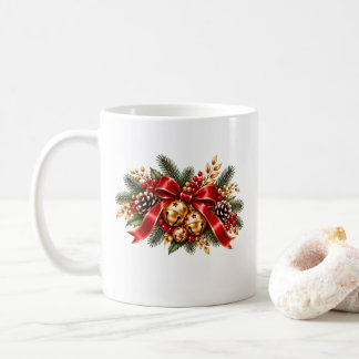 Weihnachtsglocken Roter Schleife Festlich Kaffeetasse
