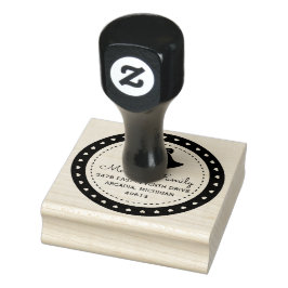 Weihnachtsglocken Runde Rücksendeadresse Gummi Bri Gummistempel