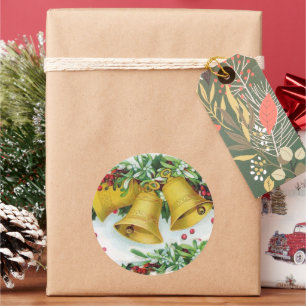 Weihnachtsglocken Runder Aufkleber