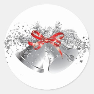 Weihnachtsglocken Runder Aufkleber
