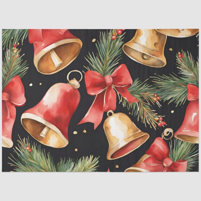 Weihnachtsglocken Seidenpapier (Vorderseite)