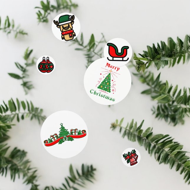 Weihnachtsglocken Tree Gifts Table Confetti Konfetti (Christmas tree,bells,gifts party confetti,kids birthday party,baby shower,graduation,night party)