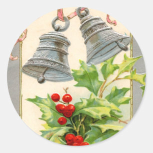 Weihnachtsglocken und Holly Stickers