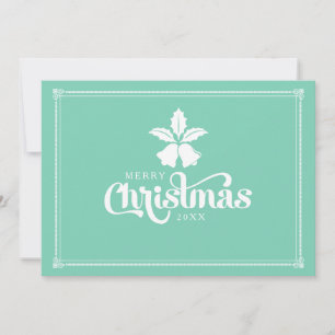Weihnachtsglocken und Textdesign Feiertagskarte