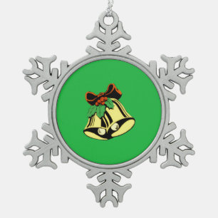 Weihnachtsglocken Zinn Schneeglöckchen Schneeflocken Zinn-Ornament