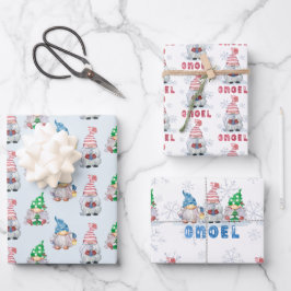 Weihnachtsgnoel Winter Snowflake Wrapping P Geschenkpapier Set
