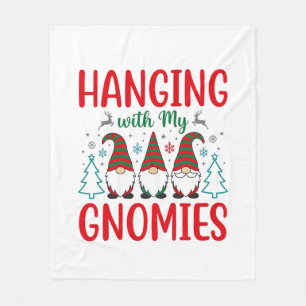 Weihnachtsgnom mit meinen Gnomies Fleecedecke