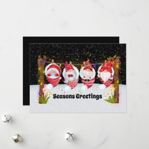 Weihnachtsgnom Snowman Holiday Card Feiertagskarte