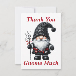 Weihnachtsgnome Dankeschön-Karte Dankeskarte