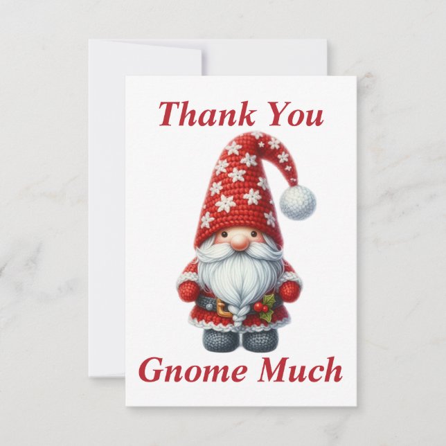Weihnachtsgnome Dankeschön-Karte Dankeskarte (Vorderseite)