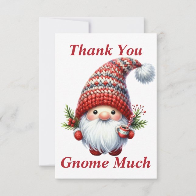 Weihnachtsgnome Dankeschön-Karte Dankeskarte (Vorderseite)