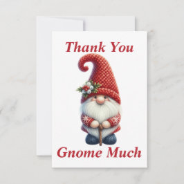 Weihnachtsgnome Dankeschön-Karte Dankeskarte