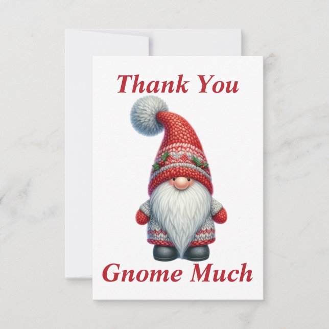 Weihnachtsgnome Dankeschön-Karte Dankeskarte (Vorderseite)