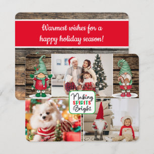 Weihnachtsgnome, die Stimmung aufhellen (fügen Sie Feiertagskarte