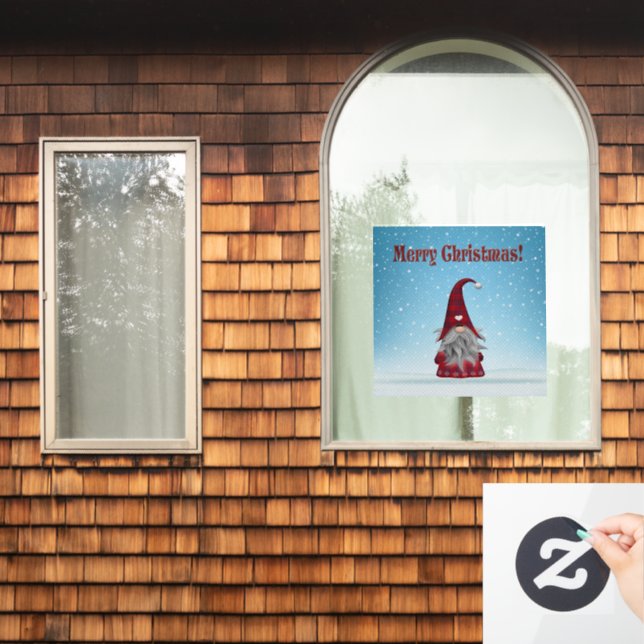 Weihnachtsgnome Fensteraufkleber (Fenster Zuhause)
