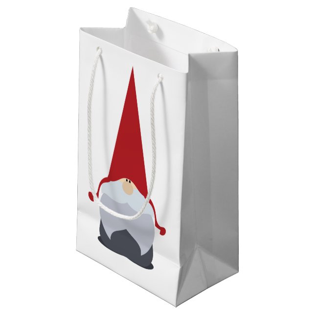 Weihnachtsgnome-Geschenk-Tasche Kleine Geschenktüte (Vorderseite Schrägansicht)