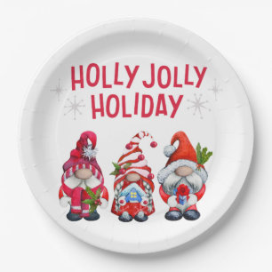 Weihnachtsgnome: Holly Jolly Holiday Pappteller