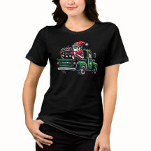 Weihnachtsgnome im Lieferwagen LKW T - Shirt